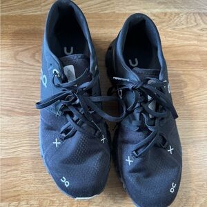 ON CLOUD X 3 TRAINING SHOES WOMEN'S RUNNING SNEAKERS BLACK SIZE 9
